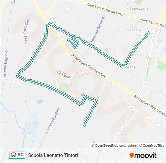 SC Bus Line Map
