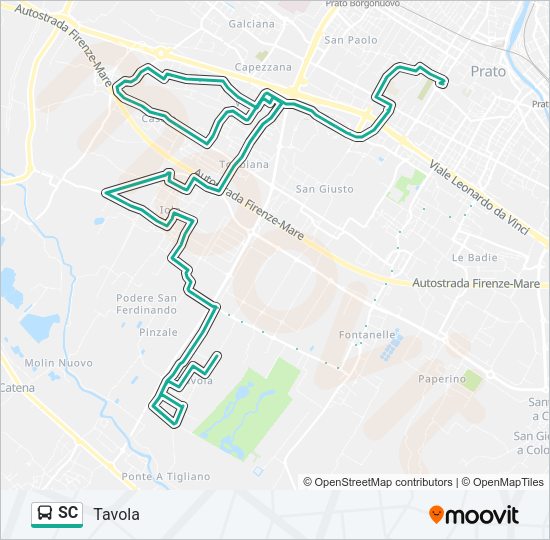 SC Bus Line Map