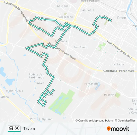SC Bus Line Map