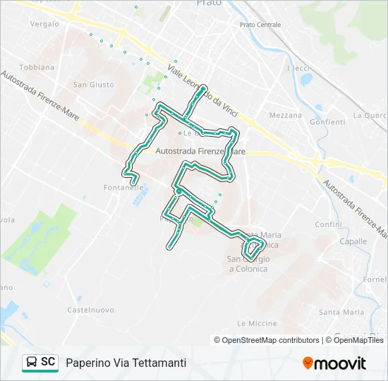 SC Bus Line Map