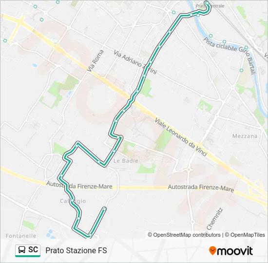 SC Bus Line Map