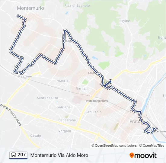 207 Bus Line Map