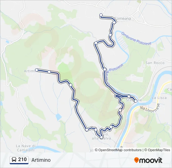 210 Bus Line Map