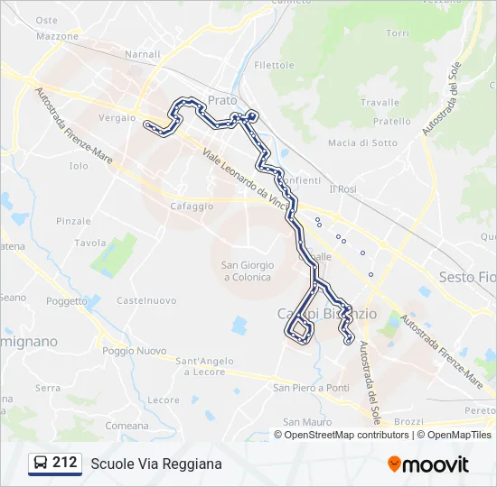 212 Bus Line Map
