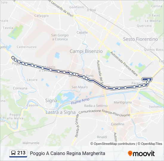 213 Bus Line Map