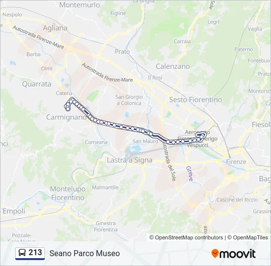 213 Bus Line Map