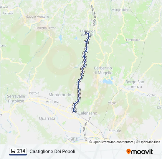 214 Bus Line Map