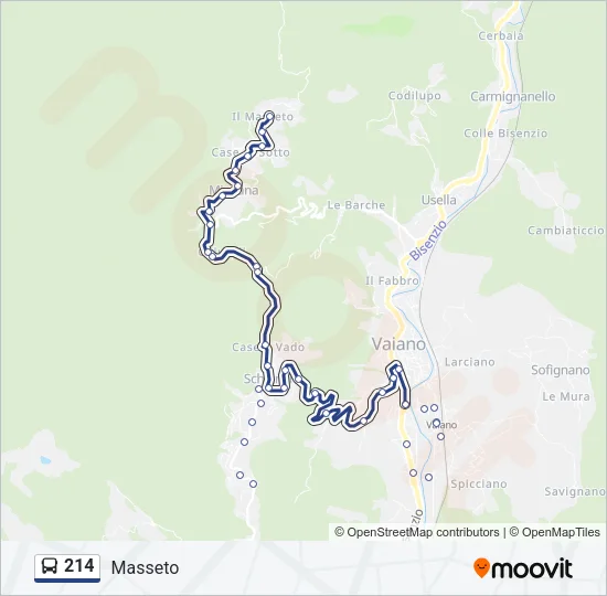 214 Bus Line Map