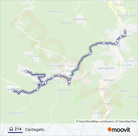 214 Bus Line Map