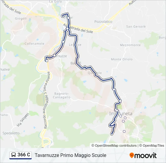 366 C Bus Line Map
