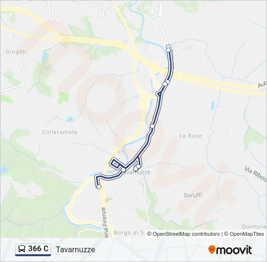 366 C Bus Line Map