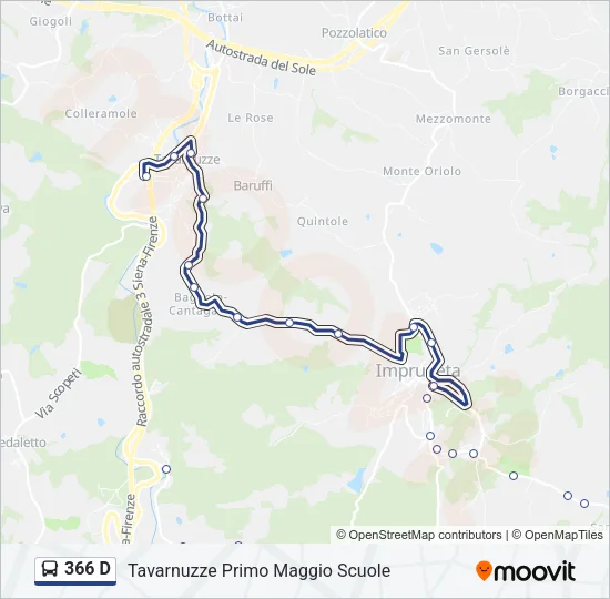 366 D Bus Line Map