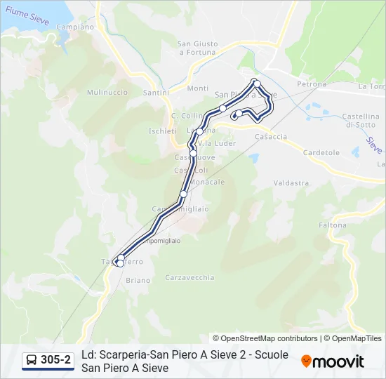 305-2 Bus Line Map