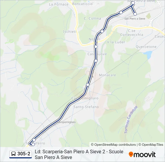 305-2 Bus Line Map