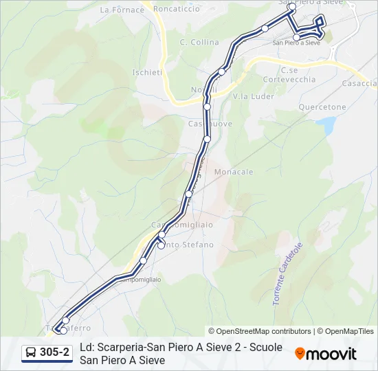 305-2 Bus Line Map