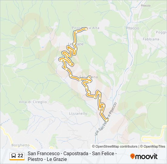 22 Bus Line Map
