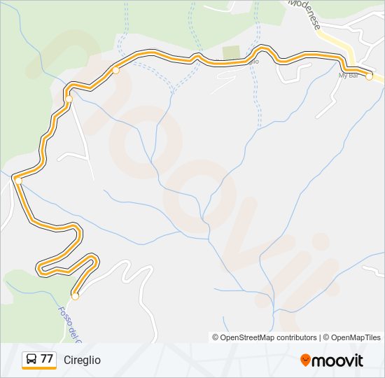 77 bus Line Map