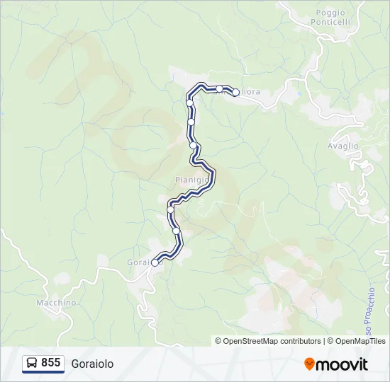855 Bus Line Map