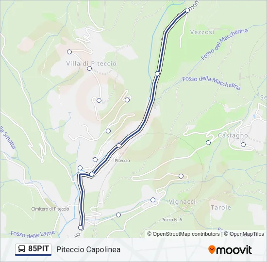 85PIT Bus Line Map
