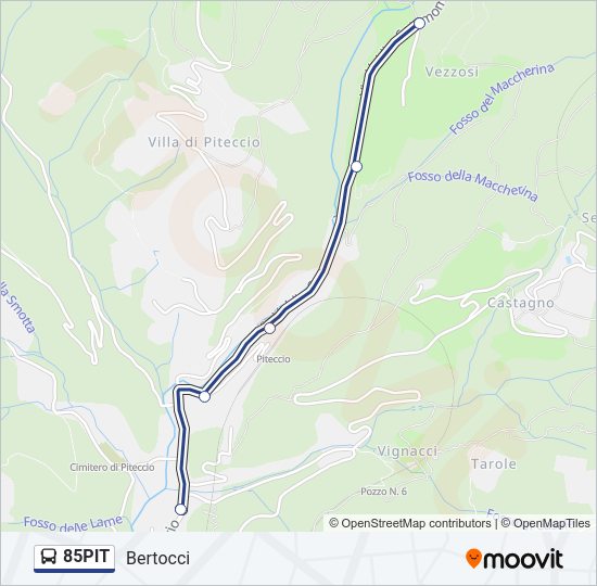 85PIT Bus Line Map
