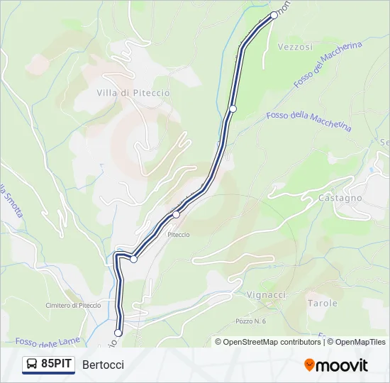 85PIT Bus Line Map