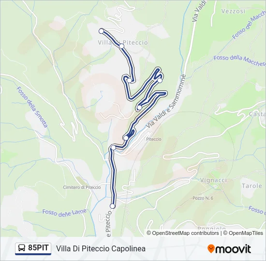 85PIT Bus Line Map