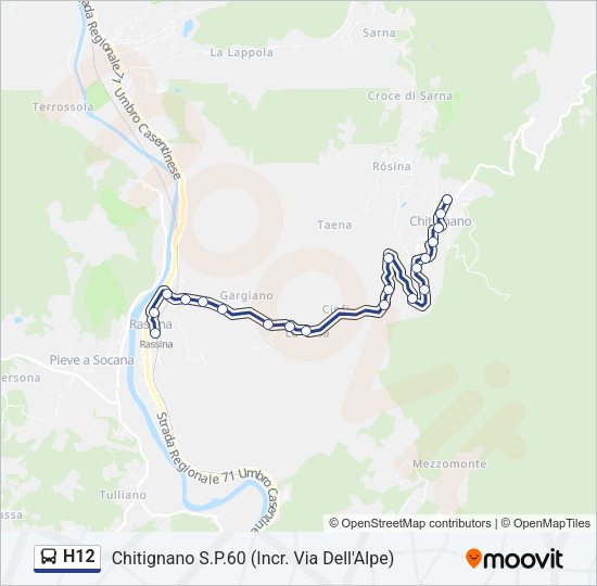 H12 Bus Line Map