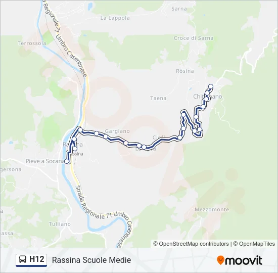 H12 Bus Line Map