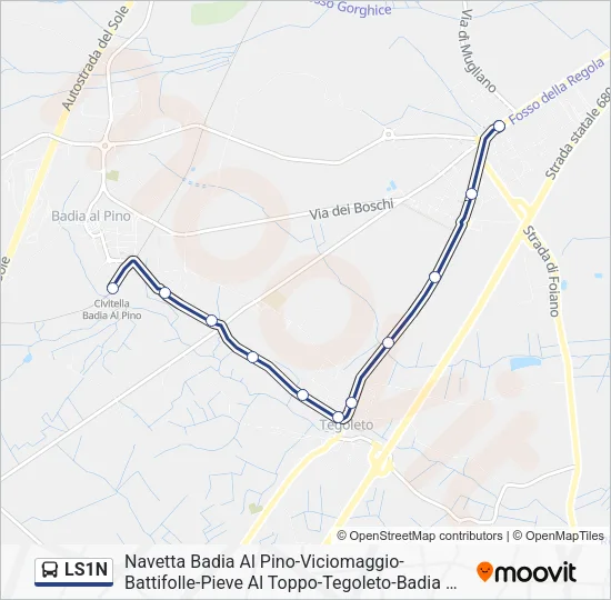 LS1N Bus Line Map