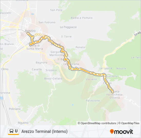 U Bus Line Map