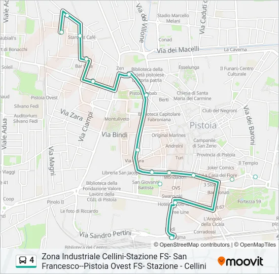 4 Bus Line Map