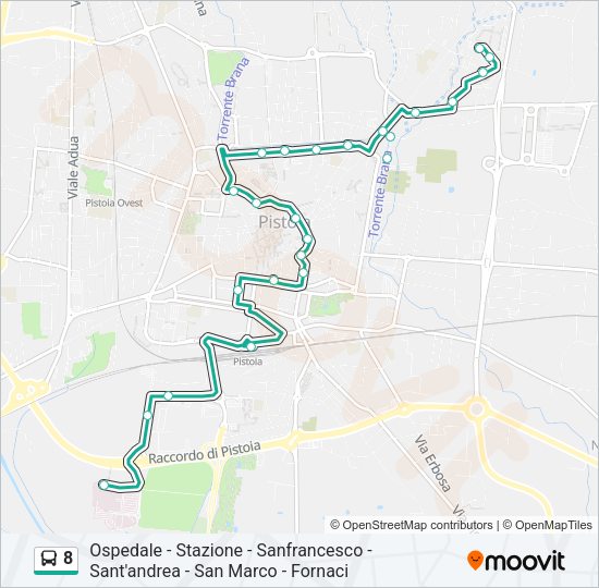 8 Bus Line Map