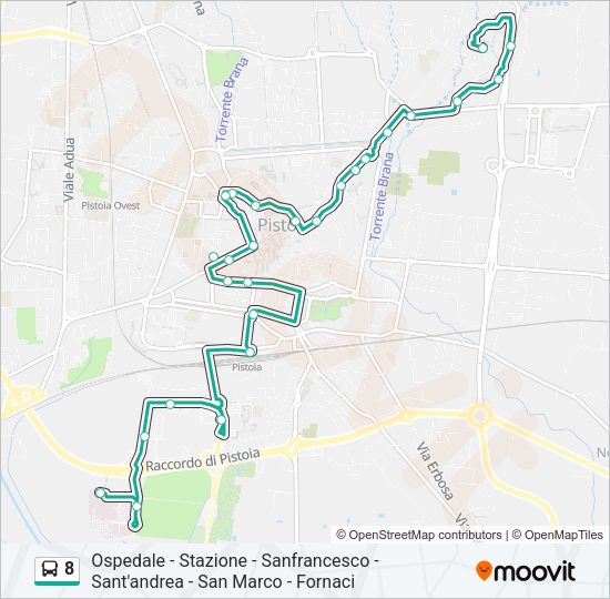 8 Bus Line Map