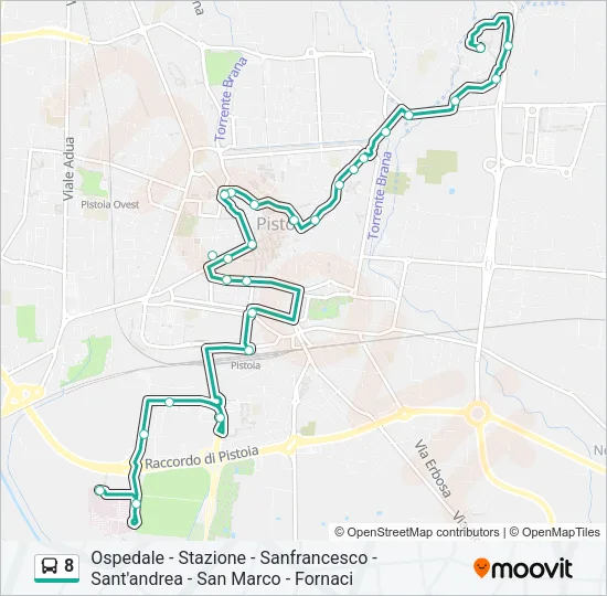 8 Bus Line Map