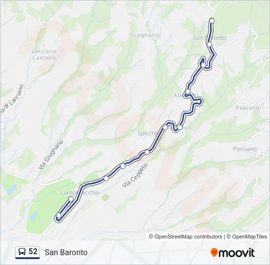 52 Bus Line Map