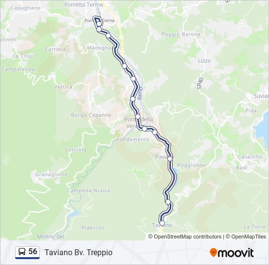 56 bus Line Map