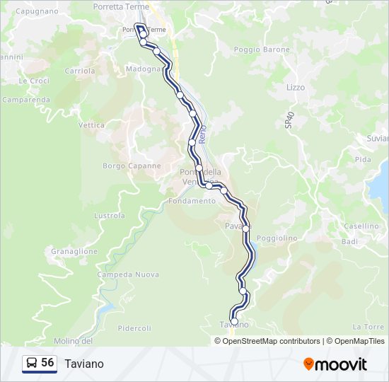 56 Bus Line Map