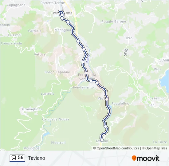 56 Bus Line Map