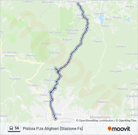 56 Bus Line Map