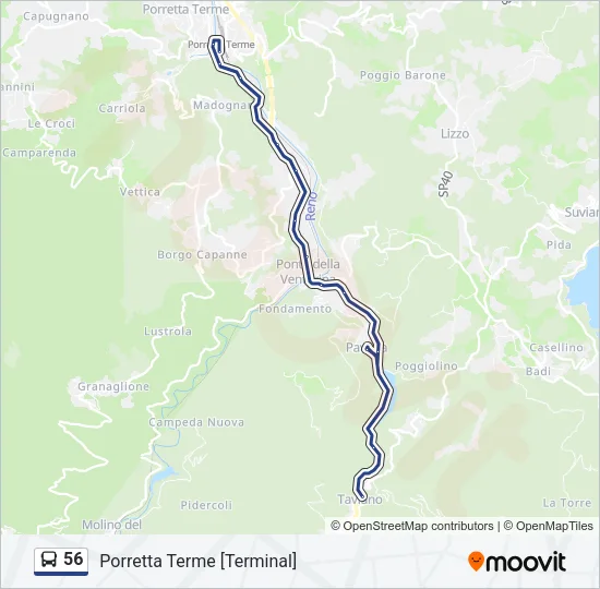 56 Bus Line Map