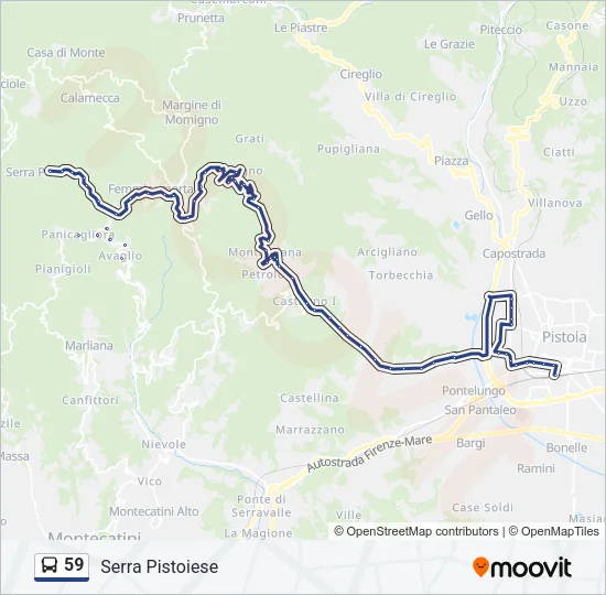 59 Bus Line Map