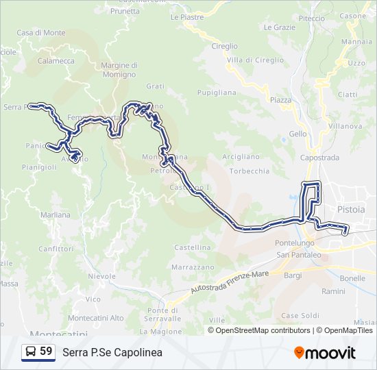 59 Bus Line Map