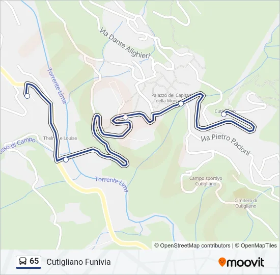 65 Bus Line Map