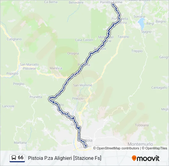 66 Bus Line Map