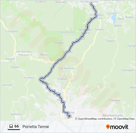 66 Bus Line Map