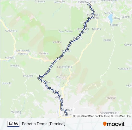 66 Bus Line Map