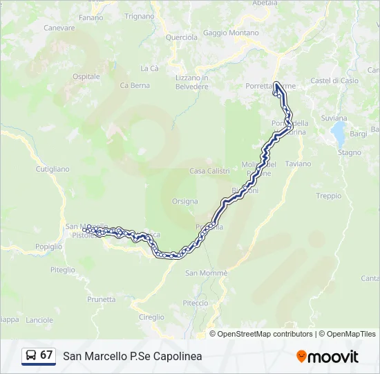 67 Bus Line Map