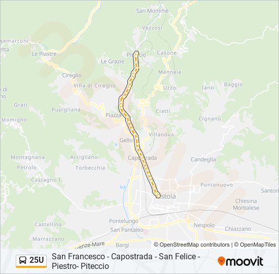 25U bus Line Map