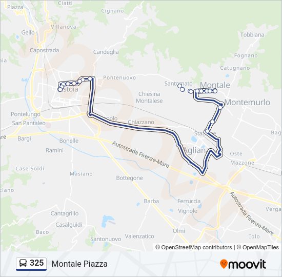 Percorso linea bus 325