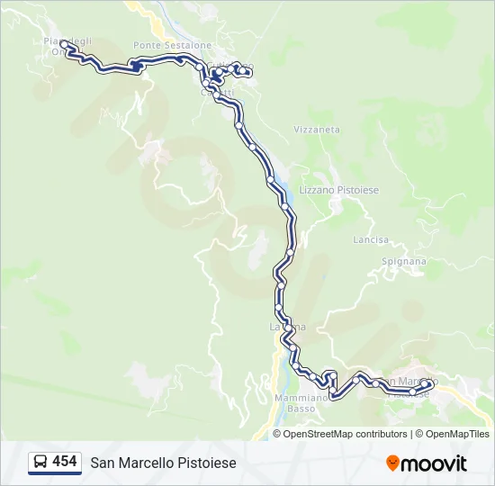454 Bus Line Map